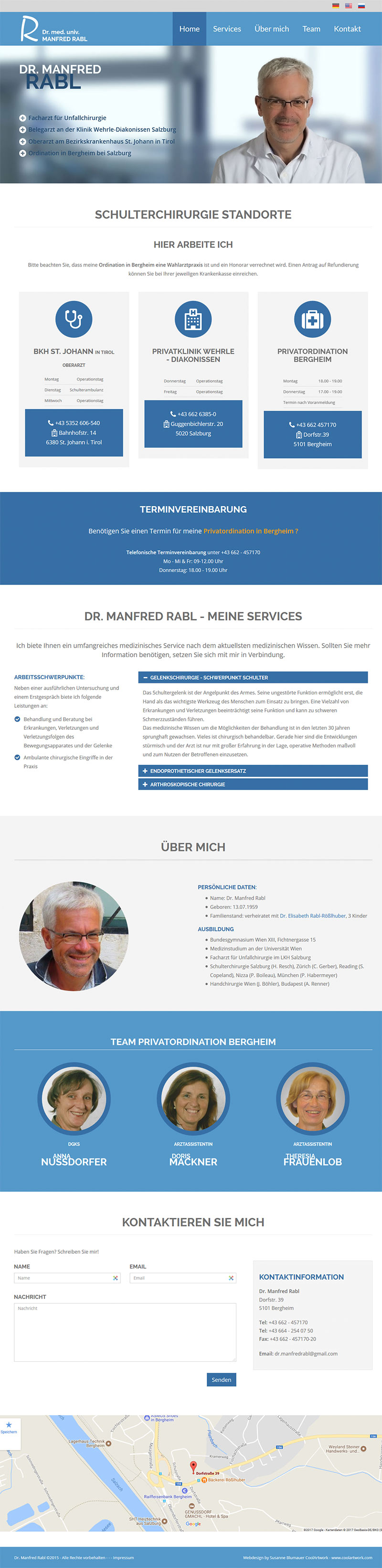 Screenshot Webseite Dr.Manfred Rabl